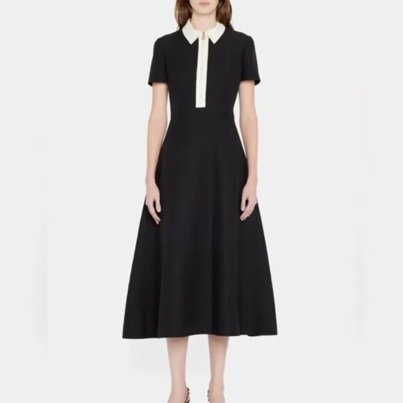 VALENTINO GARAVANI Wool and silk-blend crepe midi dress 38 - Picture 4 of 7